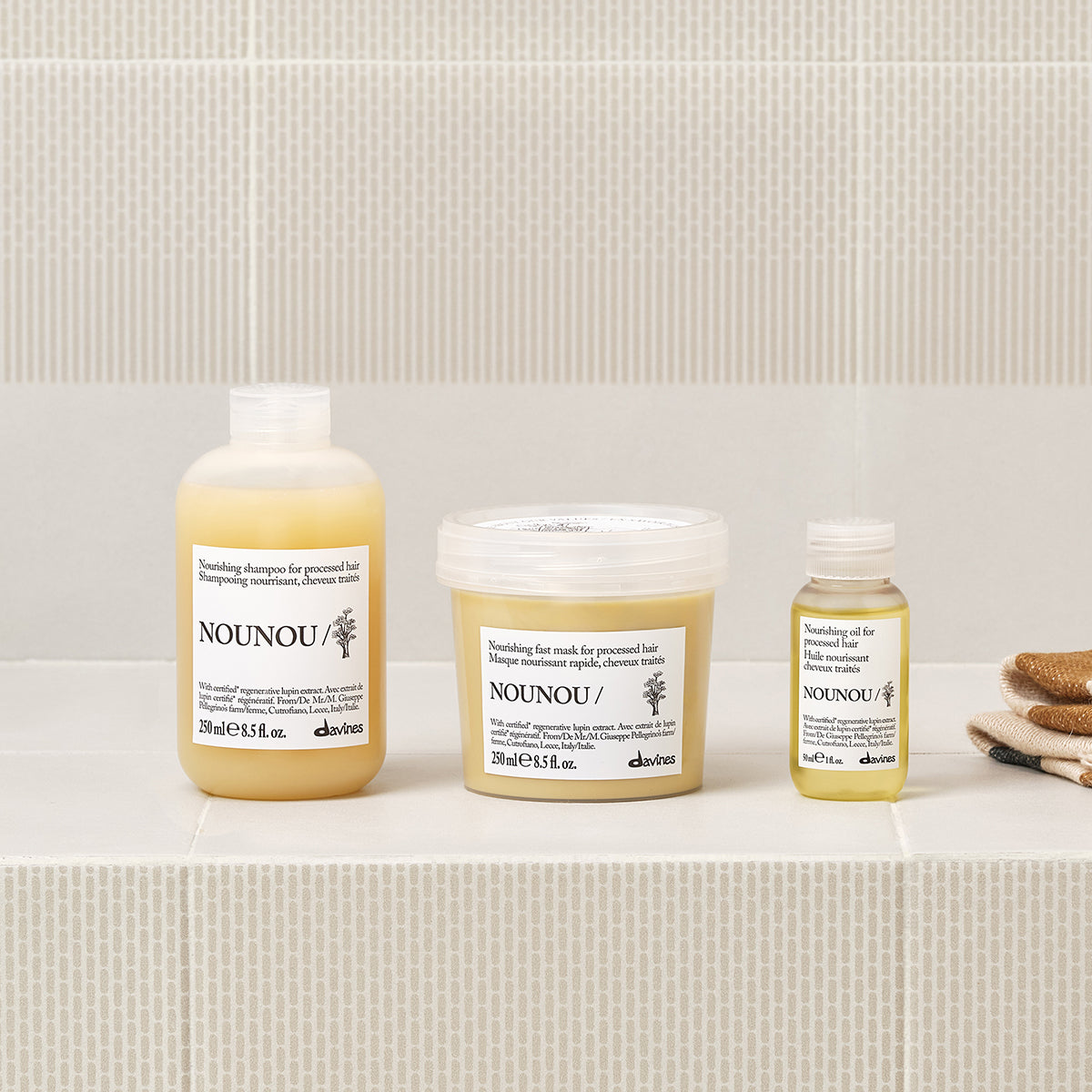 Davines UK NOUNOU Mask - Nourishing fast mask for processed hair