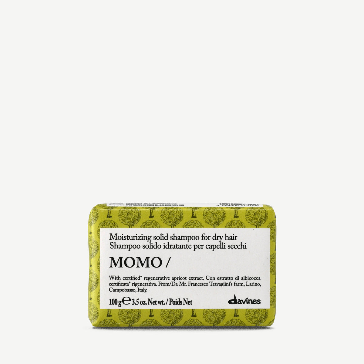 Davines UK MOMO Solid Shampoo - Moisturizing solid shampoo for dry hair