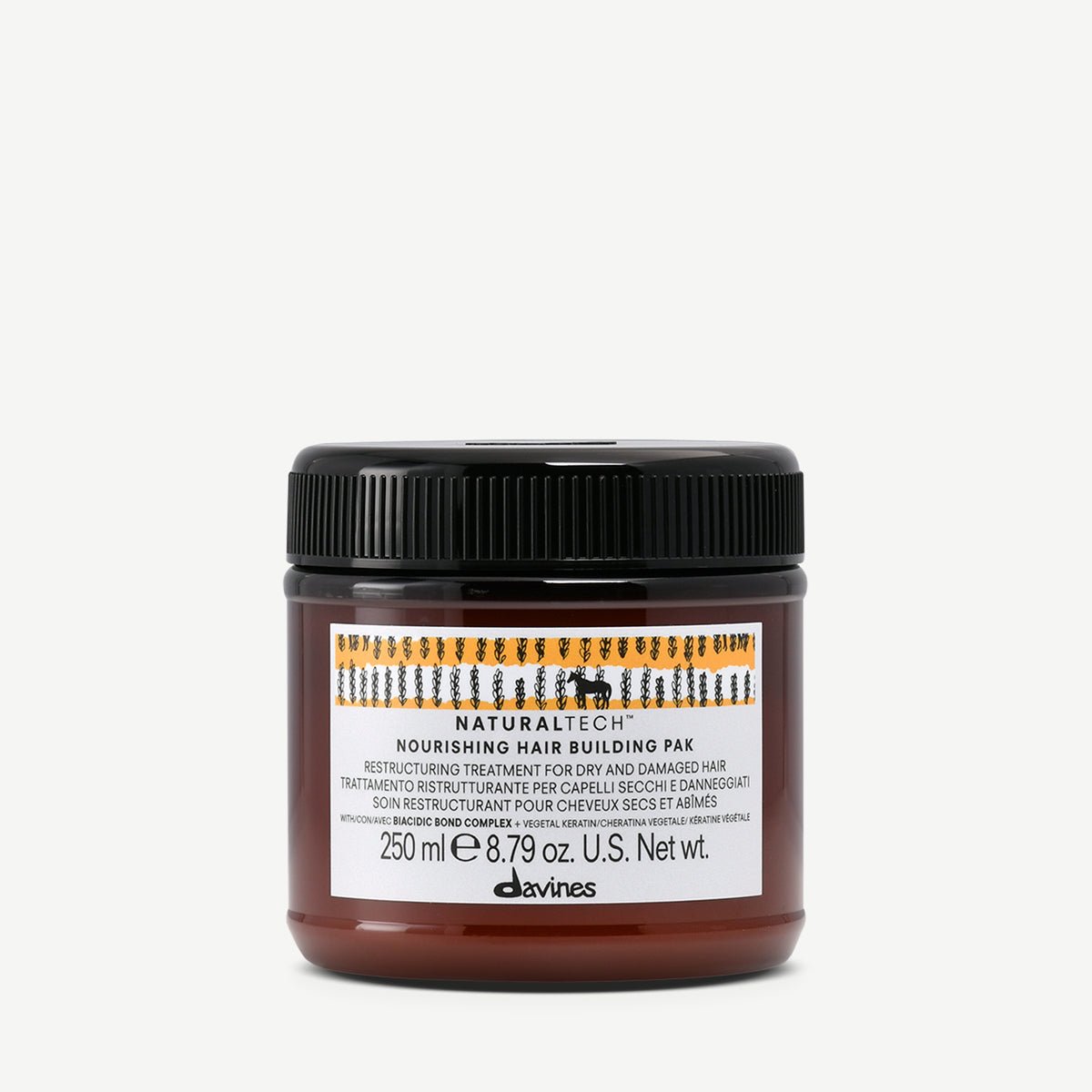 Davines UK NOURISHING Hair Building Pak - Restructuring mask with vegetal keratin combined with Biacidic Bond Complex for dry and brittle hair