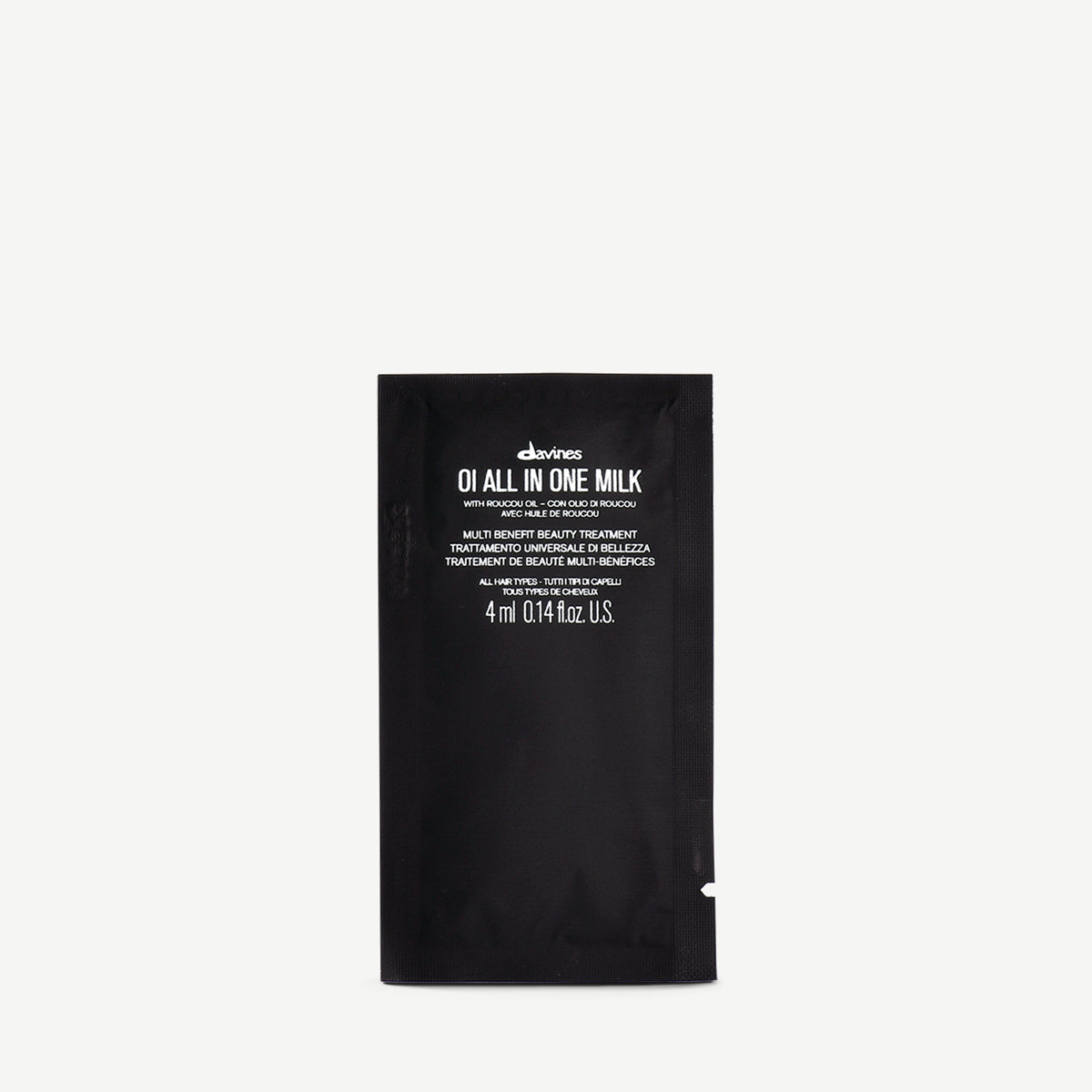 OI All In One Milk Leave-in hydrating treatment controls frizz, protects from heat, and adds shine and softness Davines