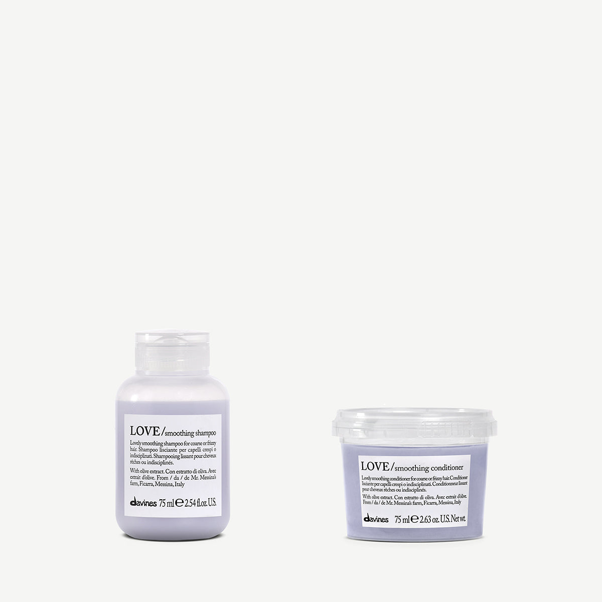 LOVE Smoothing Travel Set 1  2 pz.Davines
