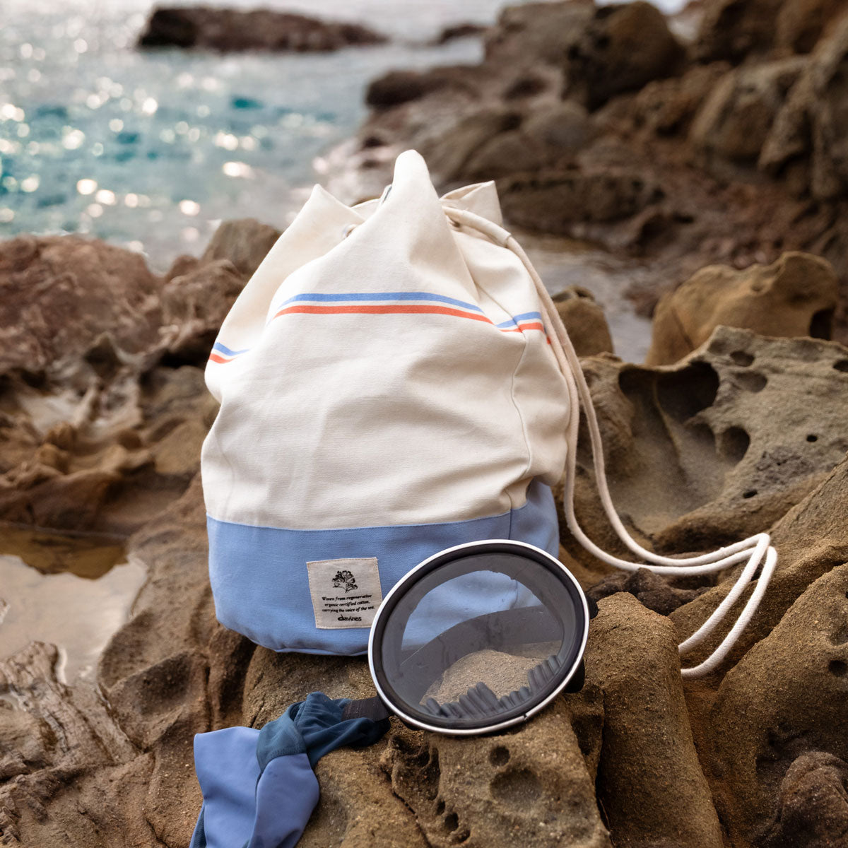 Davines UK Ocean Keeper Rucksack - Spacious summer rucksack made from ROC certified cotton.
