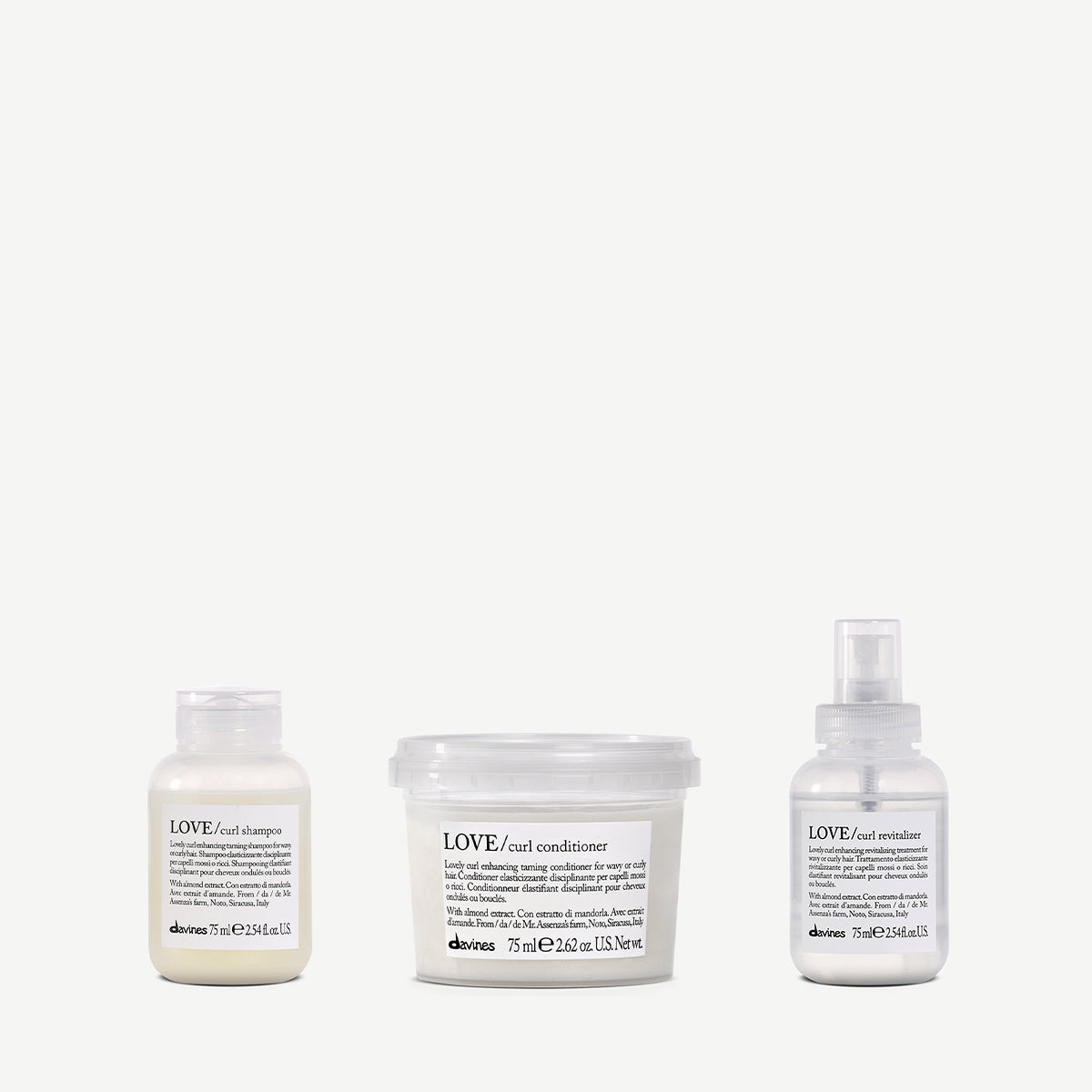 LOVE Curl Travel Set 1  3 pz.Davines