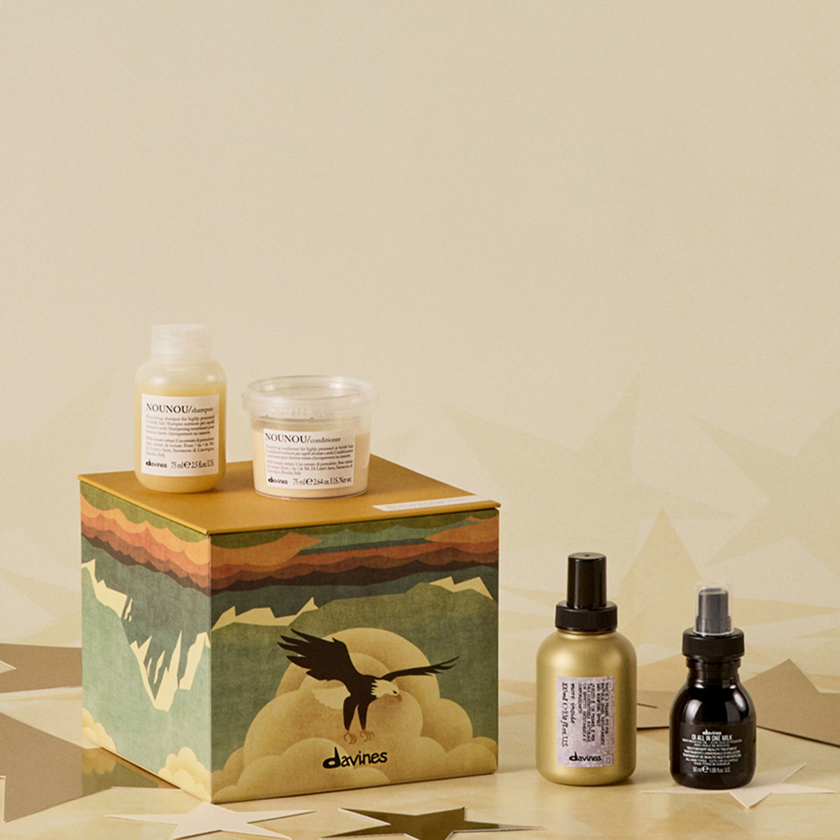 Translation missing: en.products.general.vendor: SET Davines Discovery Kit   This discovery set is designed to nourish, protect, and enhance your hair with a bodifying effect, anti-humidity shield, and exceptional shine. --DAVINES
