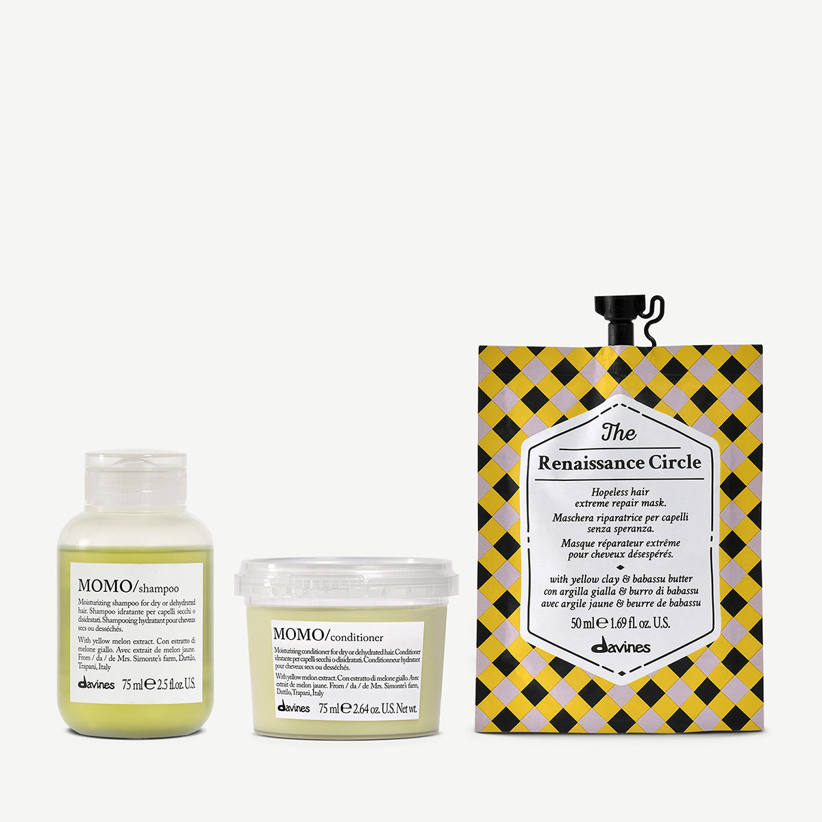 Kit designed to deeply moisturize the hair Dry Hair Trial Kit
