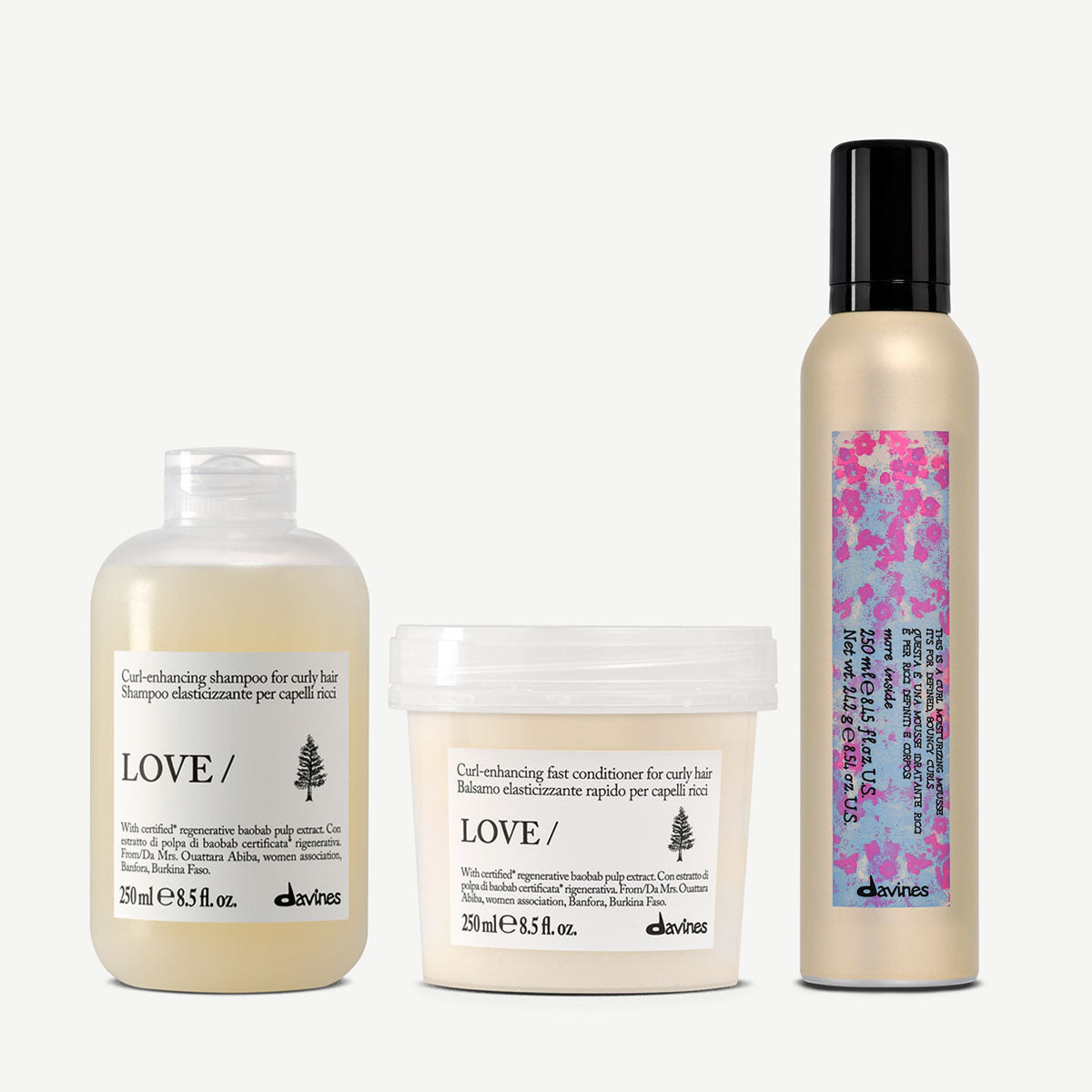 LOVE Curl Essentials Trio 1  Davines
