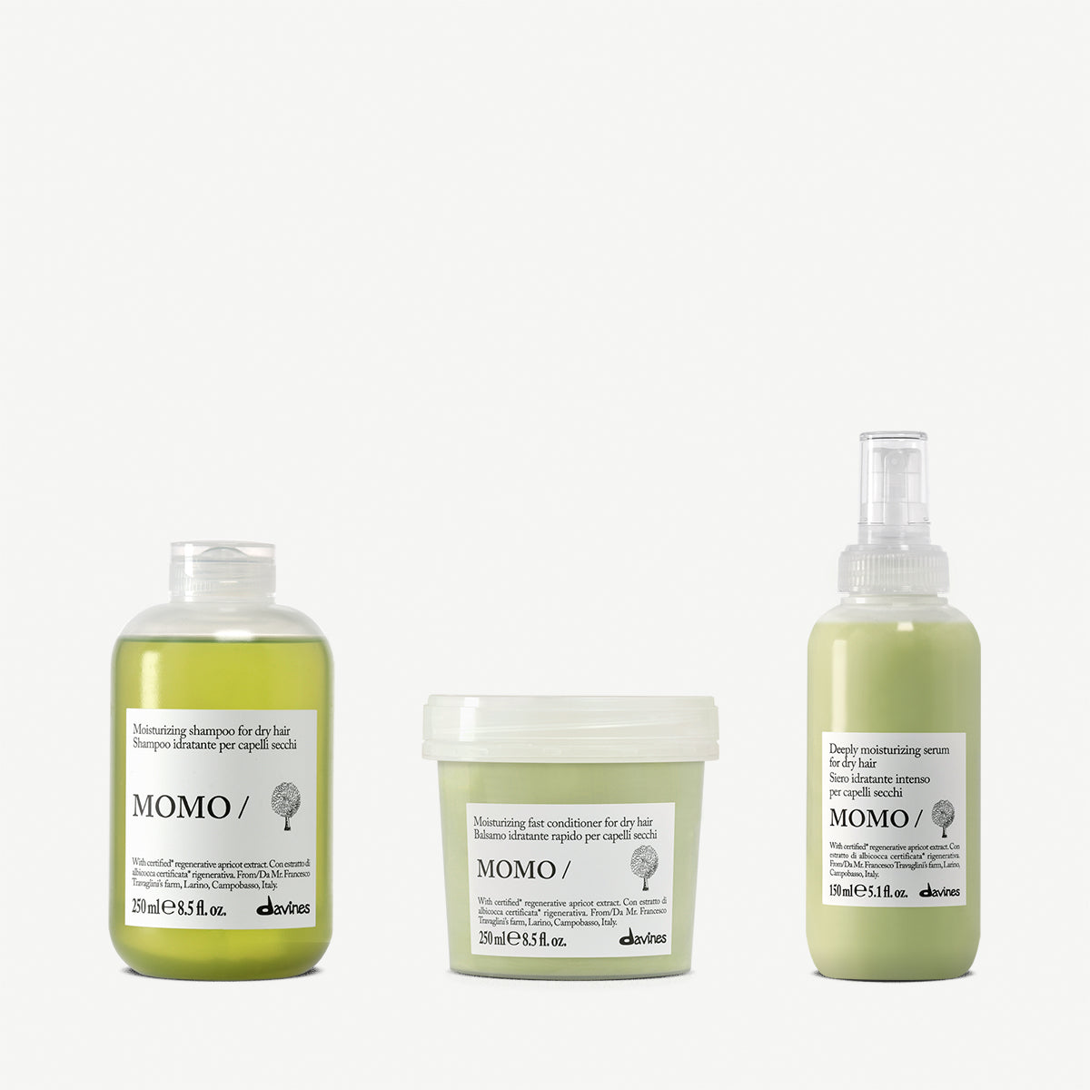Moisturizing routine for dry hair MOMO Set | Davines